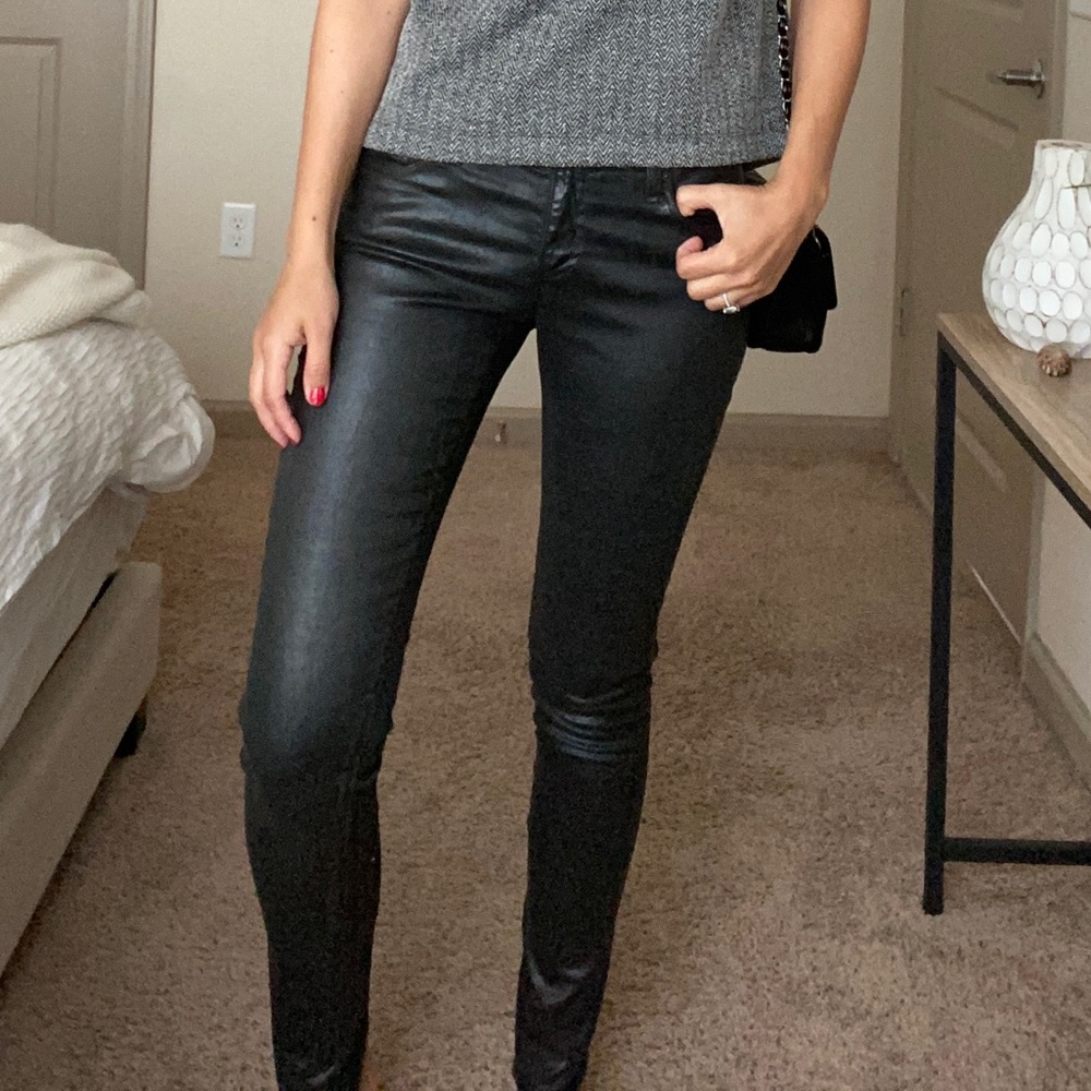 AG leather leggings jeans
